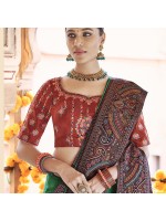 Adorable Green Dola Silk Designer Saree